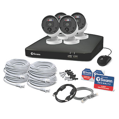 SWANN PRO ENFORCER SWNVK-890104-EU 2TB HDDGB 8-CHANNEL 4K NVR CCTV KIT & 4 INDOOR & OUTDOOR CAMERAS